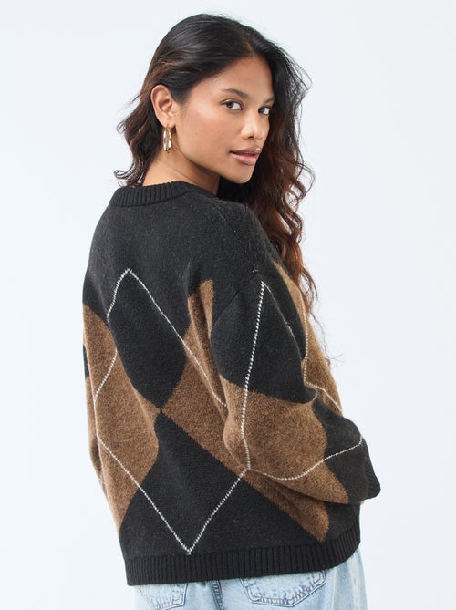 Jersey de punto de rombos - Kiabi