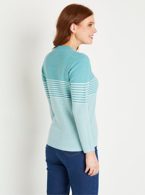 Jersey de punto elástico y cuello alto - Afibel - Kiabi