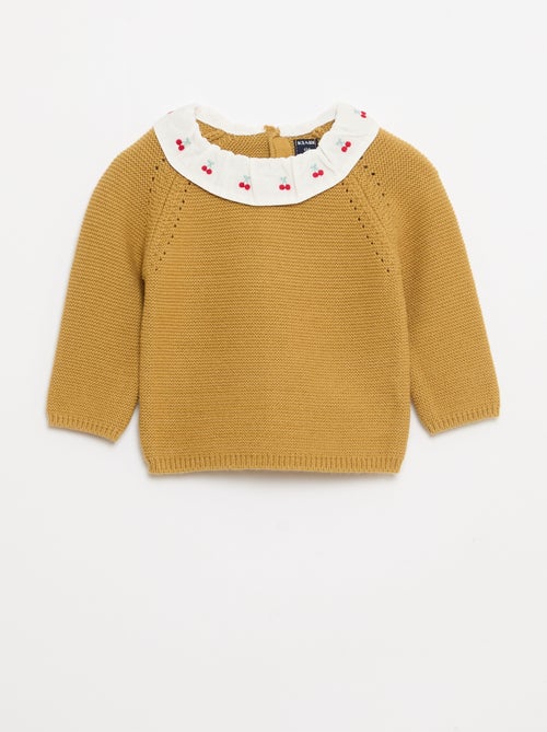 Jersey de punto espuma con cuello Claudine - Kiabi