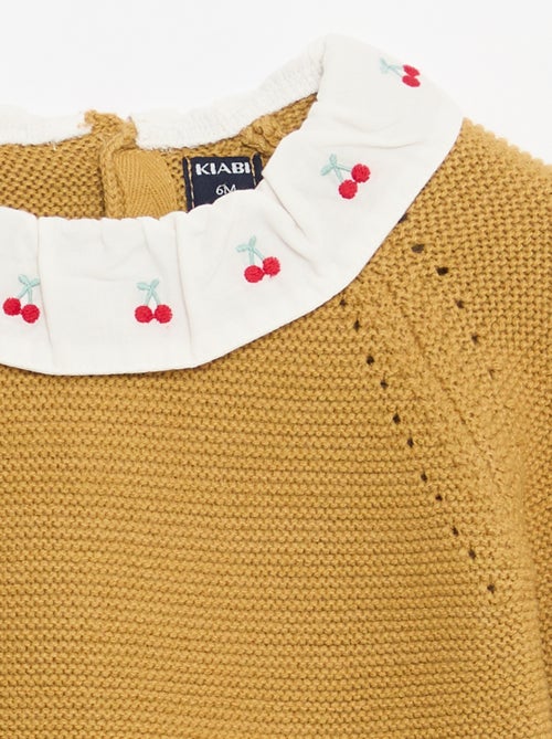 Jersey de punto espuma con cuello Claudine - Kiabi