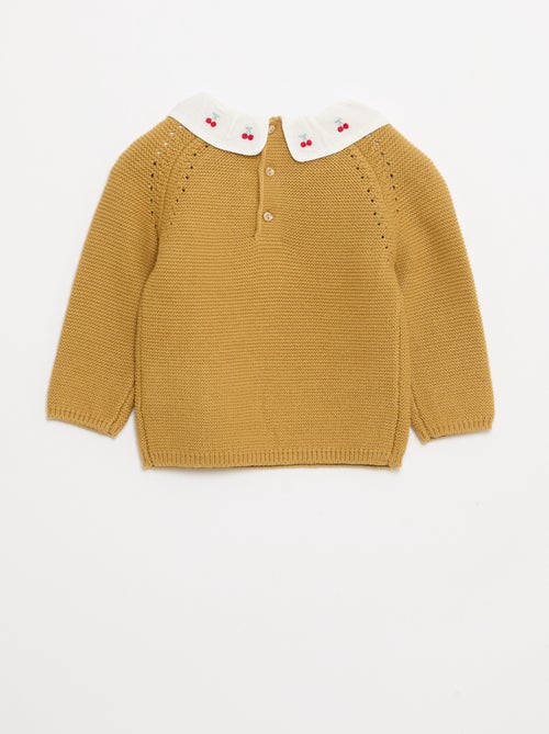 Jersey de punto espuma con cuello Claudine - Kiabi