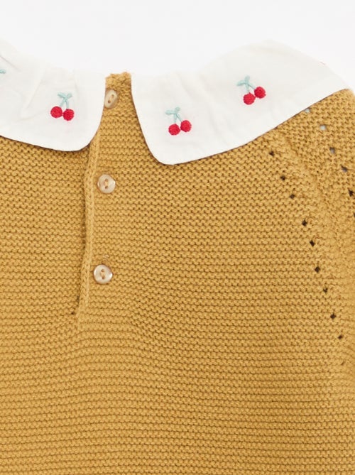 Jersey de punto espuma con cuello Claudine - Kiabi