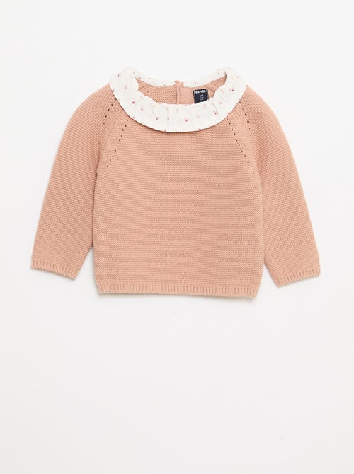 Jersey de punto espuma con cuello Claudine - Kiabi