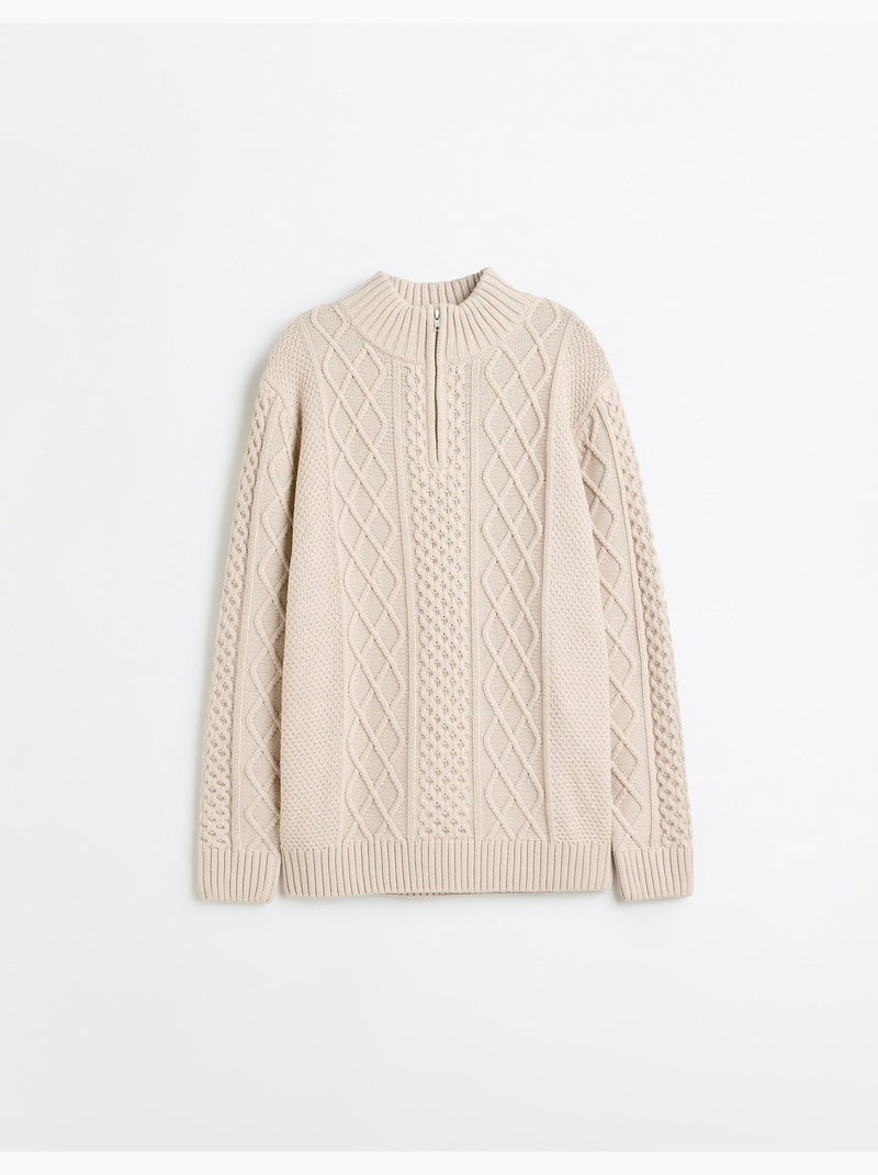 Jersey de punto estructurado, mo fashion Beige - Kiabi