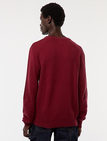 Jersey de punto fantasía con cuello redondo