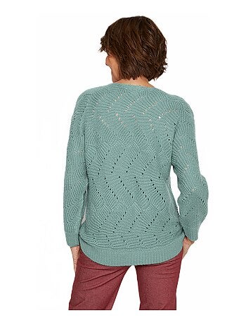 Jersey de punto fantasía con mangas murciélago - Afibel