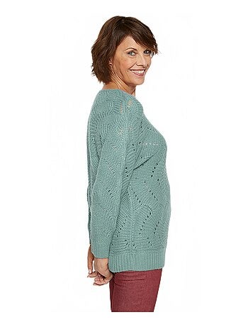 Jersey de punto fantasía con mangas murciélago - Afibel