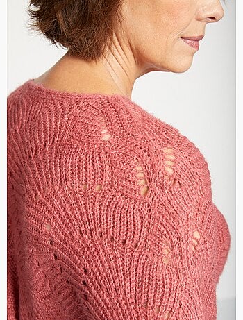 Jersey de punto fantasía con mangas murciélago - Afibel