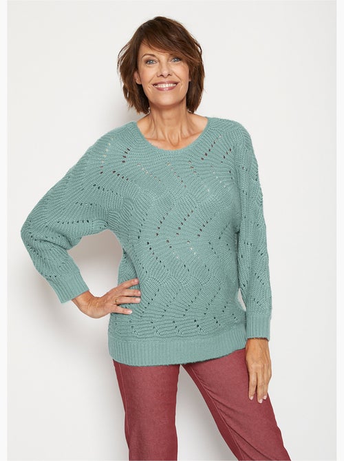 Jersey de punto fantasía con mangas murciélago - Afibel - Kiabi