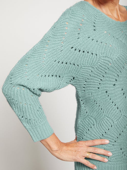 Jersey de punto fantasía con mangas murciélago - Afibel - Kiabi
