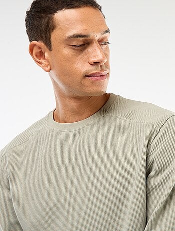 Jersey de punto fantasía corte regular