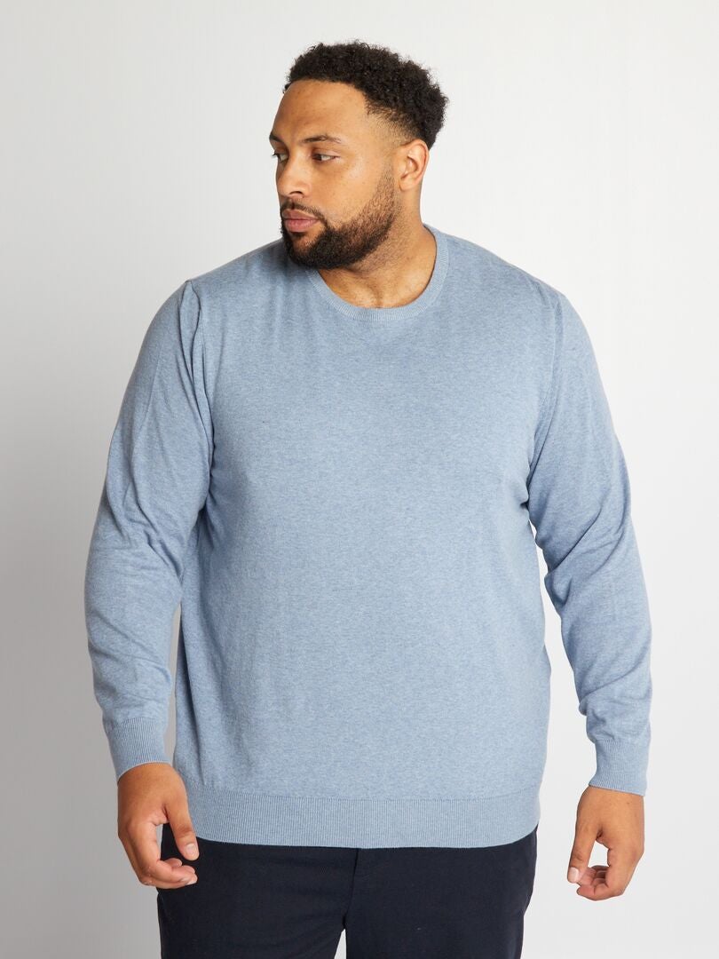Jersey de punto fino AZUL - Kiabi