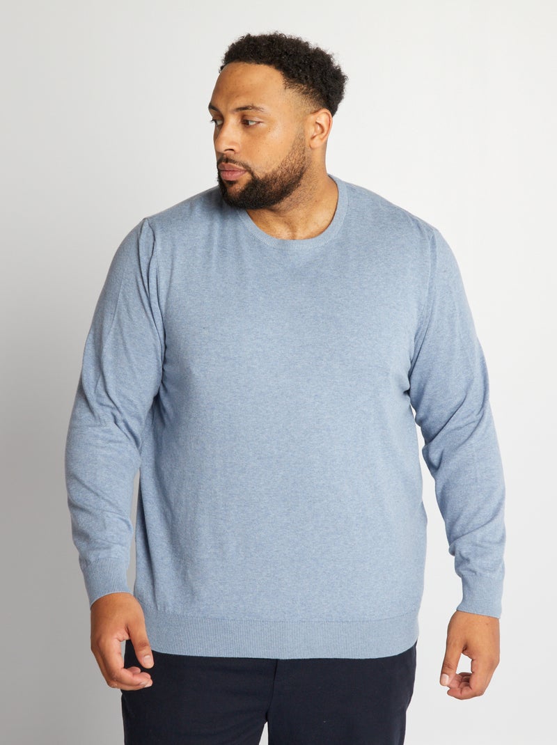 Jersey de punto fino AZUL - Kiabi