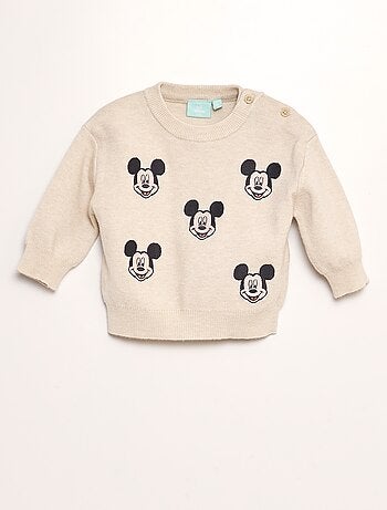 Jersey de punto fino bordado 'Mickey'