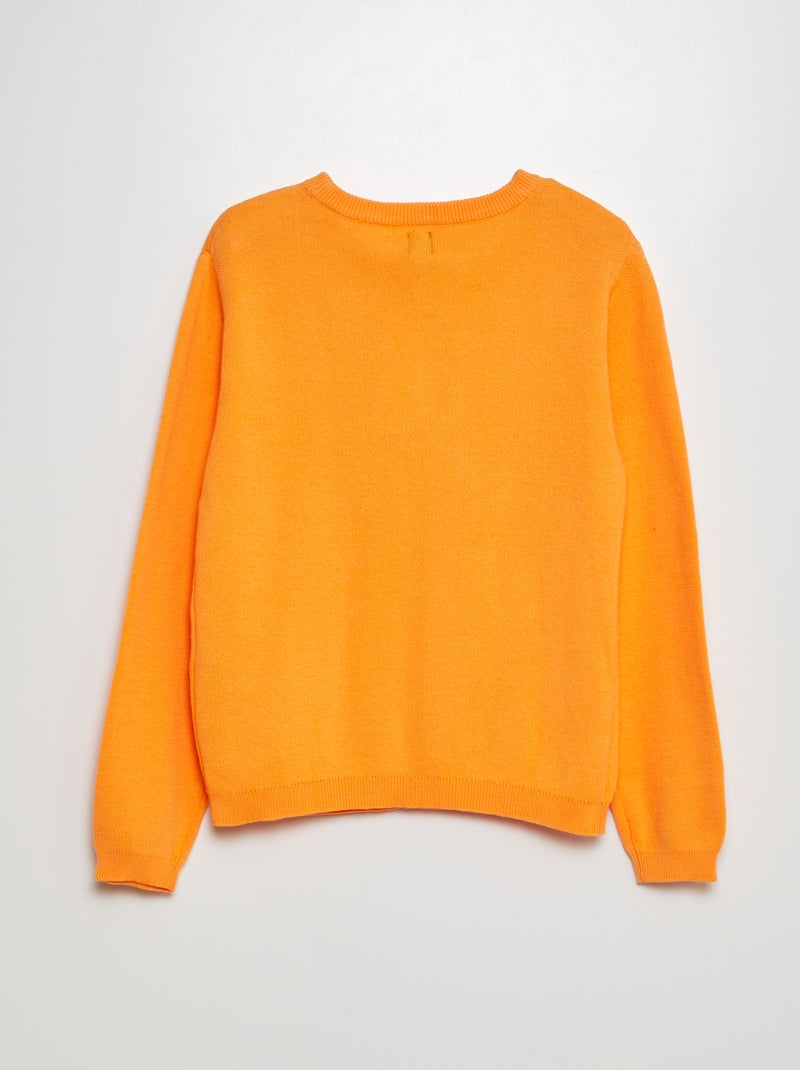 Jersey de punto fino color liso NARANJA - Kiabi