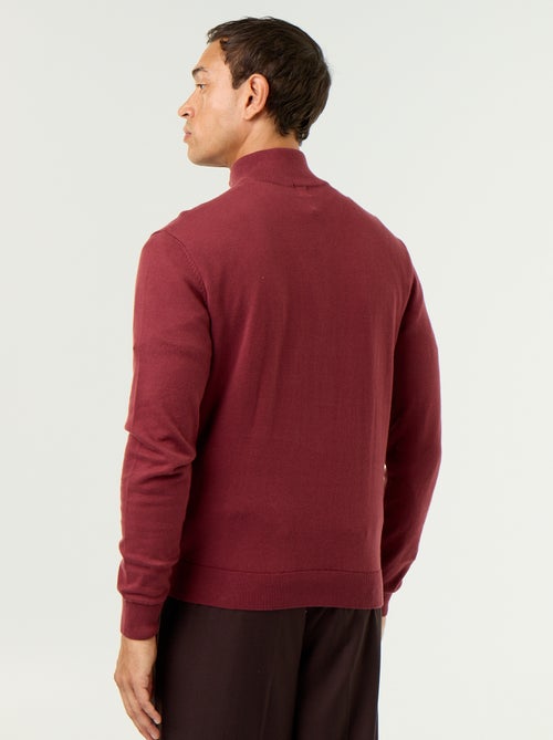 Jersey de punto fino con cuello alto de cremallera - Kiabi Jersey de punto fino con cuello alto de cremallera - Kiabi