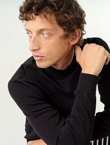 Jersey de punto fino con cuello alto
