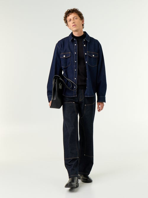 Jersey de punto fino con cuello alto - Kiabi