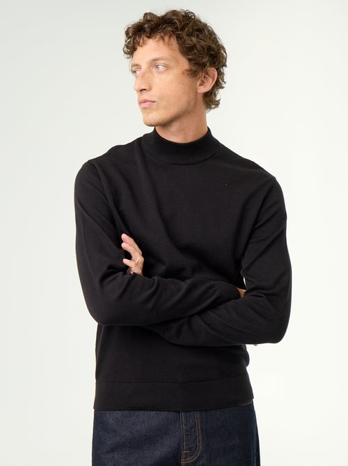 Jersey de punto fino con cuello alto - Kiabi