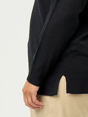 Jersey de punto fino con cuello de pico