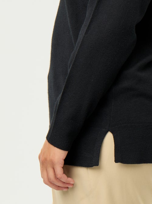 Jersey de punto fino con cuello de pico - Kiabi Jersey de punto fino con cuello de pico - Kiabi