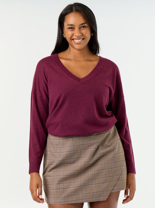 Jersey de punto fino con cuello de pico - Kiabi Jersey de punto fino con cuello de pico - Kiabi