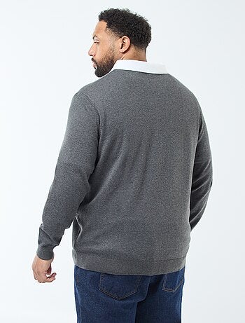 Jersey cuello pico de punto fino