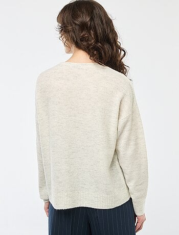 Jersey de punto fino con cuello en V 'JDY'