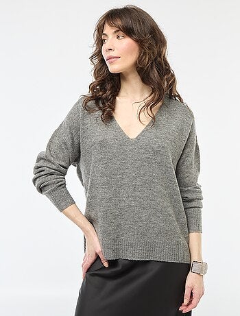 Jersey de punto fino con cuello en V 'JDY'