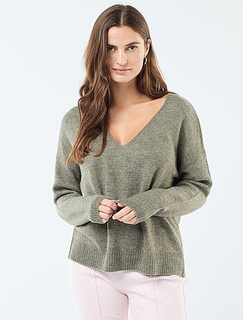 Jersey de punto fino con cuello en V 'JDY'