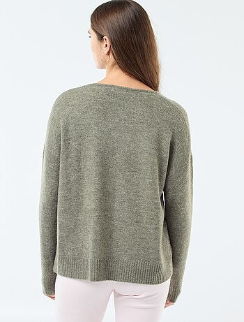 Jersey de punto fino con cuello en V 'JDY'