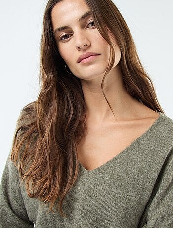 Jersey de punto fino con cuello en V 'JDY'