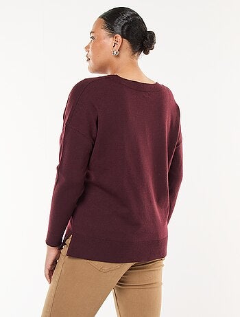 Jersey de punto fino con cuello en V