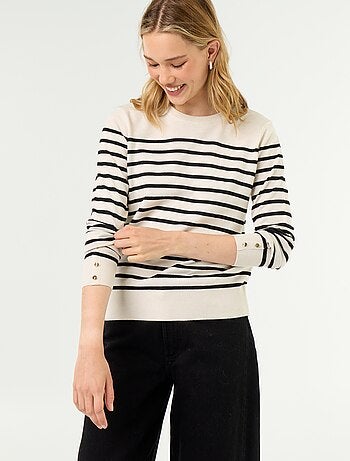 Jersey de punto fino con cuello redondo