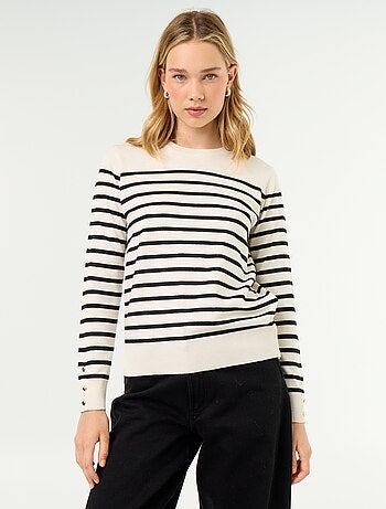 Jersey de punto fino con cuello redondo