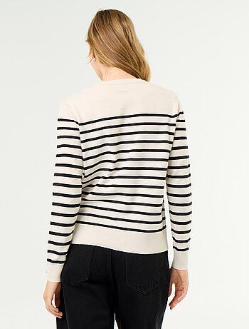 Jersey de punto fino con cuello redondo