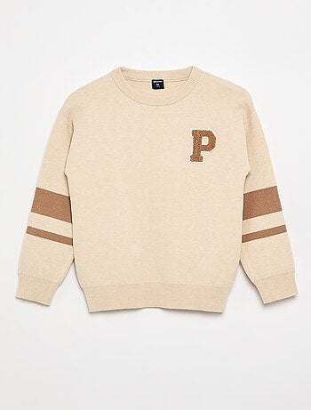 Jersey de punto fino con cuello redondo