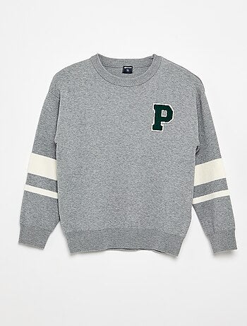 Jersey de punto fino con cuello redondo