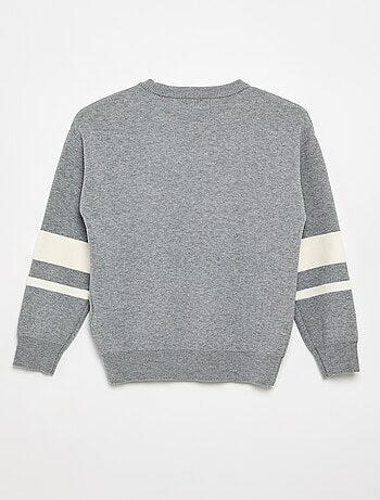 Jersey de punto fino con cuello redondo