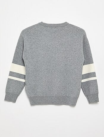 Jersey de punto fino con cuello redondo