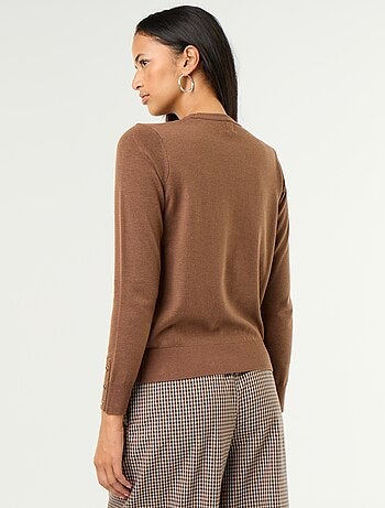 Jersey de punto fino con cuello redondo