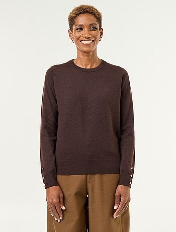 Jersey de punto fino con cuello redondo