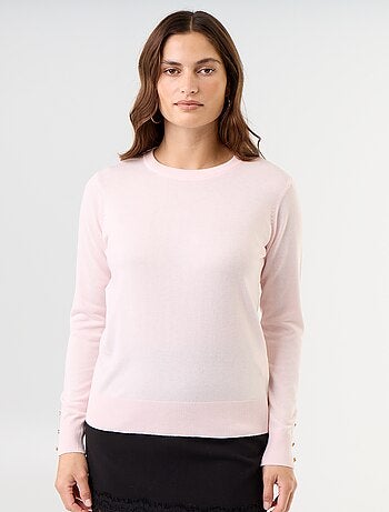 Jersey de punto fino con cuello redondo
