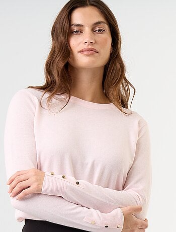 Jersey de punto fino con cuello redondo