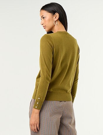 Jersey de punto fino con cuello redondo