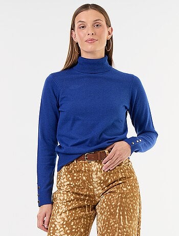 Jersey de punto fino con cuello vuelto