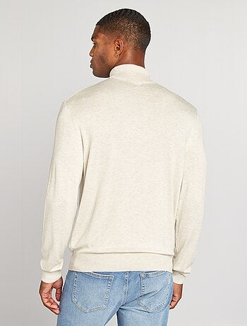 Jersey de punto fino con cuello vuelto