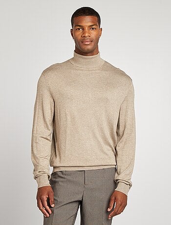Jersey de punto fino con cuello vuelto