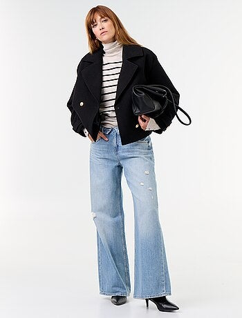 Jersey de punto fino con cuello vuelto