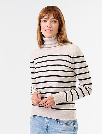 Jersey de punto fino con cuello vuelto